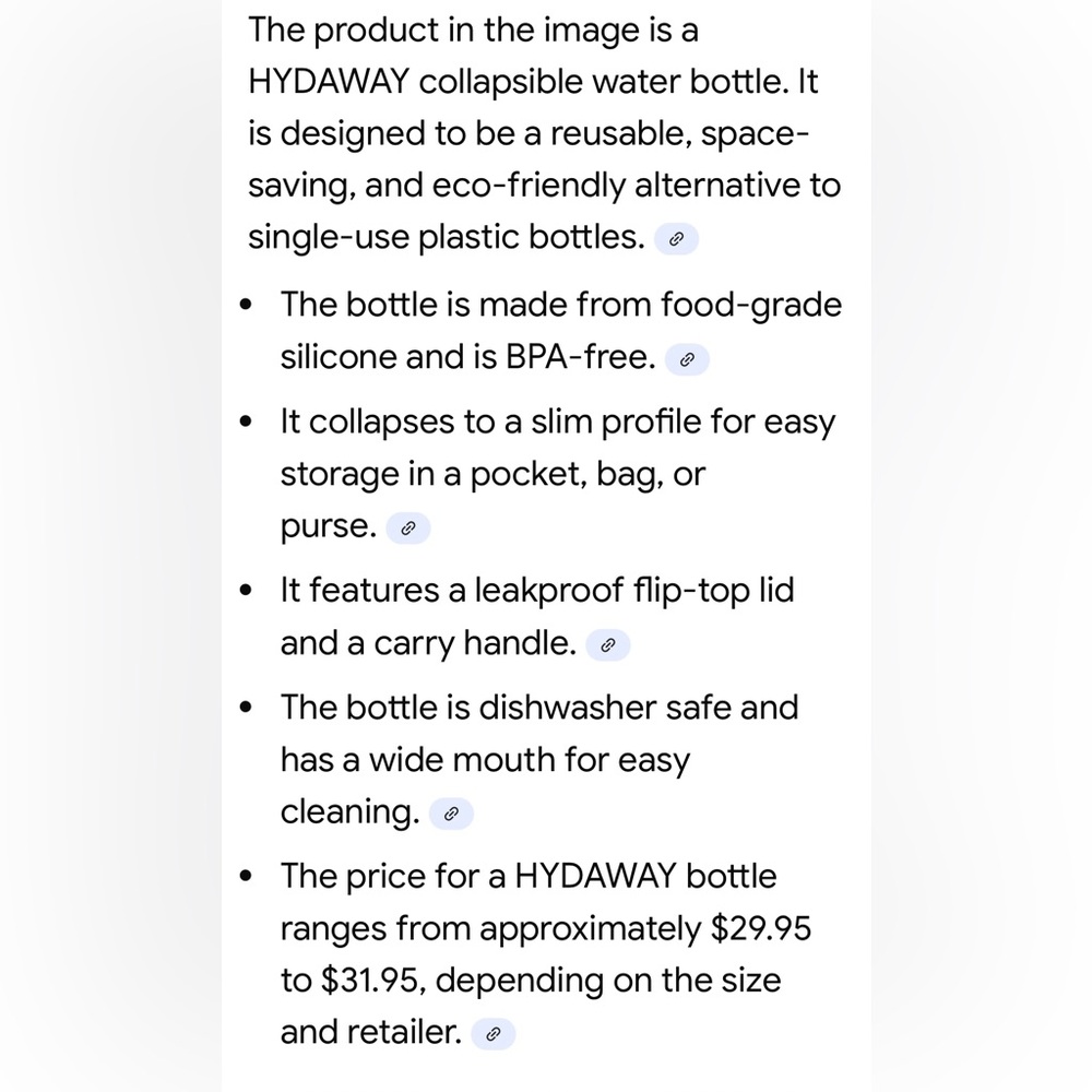 Blue Collapsible Water Bottle - Picture 2 of 11